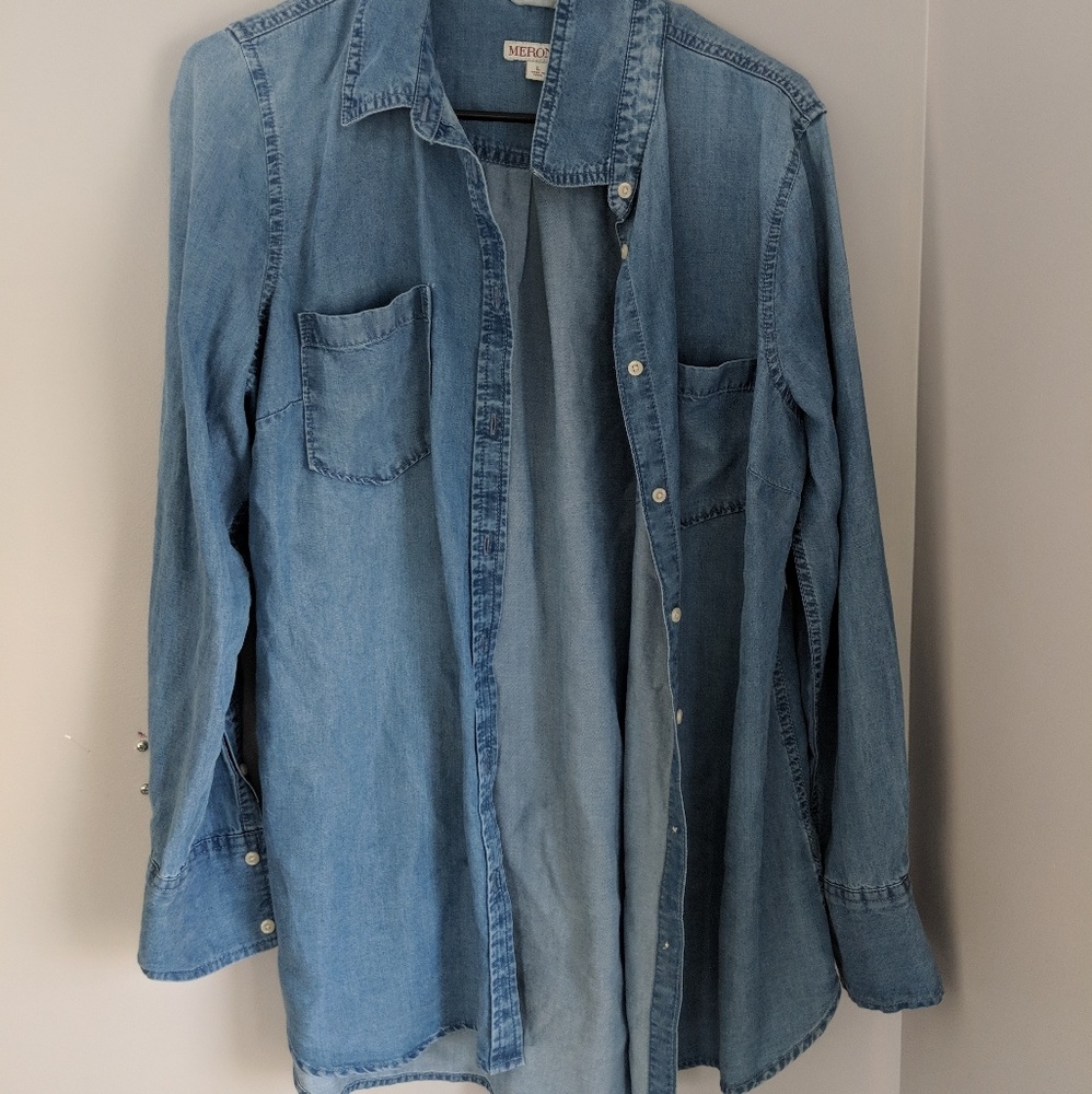 Chambray Button Up Top